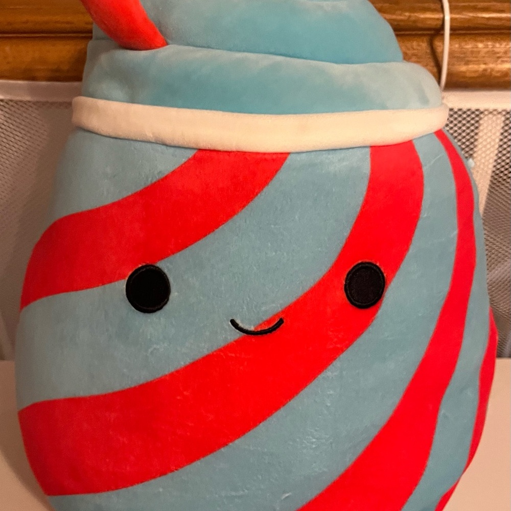 Red and Blue Striped Squishmallow